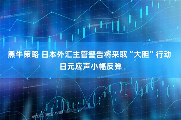 黑牛策略 日本外汇主管警告将采取“大胆”行动 日元应声小幅反弹